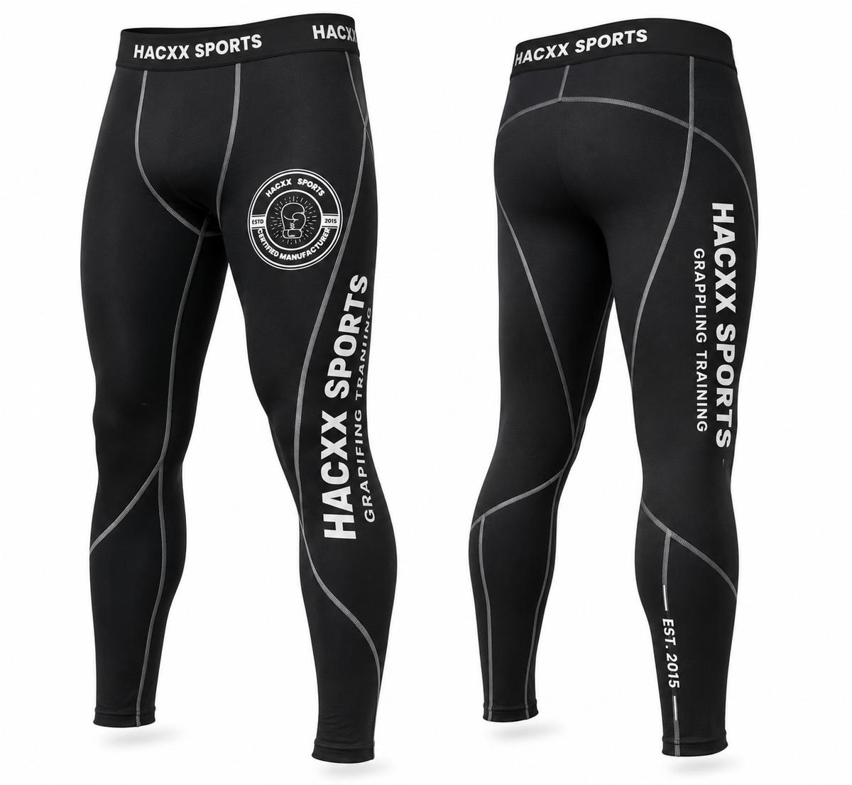 HACXX SPORTS Premium Grappling Training Spats – Compression Leggings for MMA, BJJ, Wrestling & Martial Arts