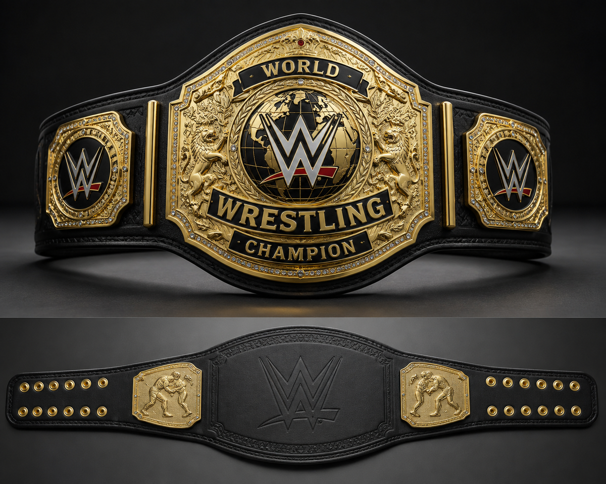 HACXX Sports Premium Wrestling Championship Belt – Professional-Style Gold & Black Champion Award Belt