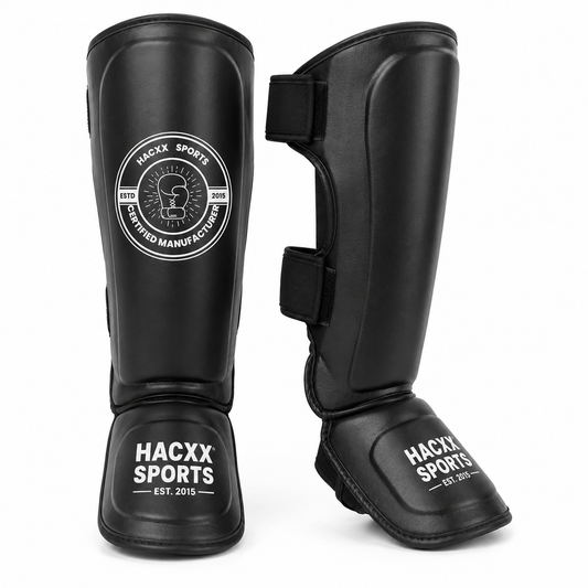 HACXX SPORTS Premium Kickboxing Shin Guards – Professional MMA, Muay Thai & Martial Arts Leg Protection