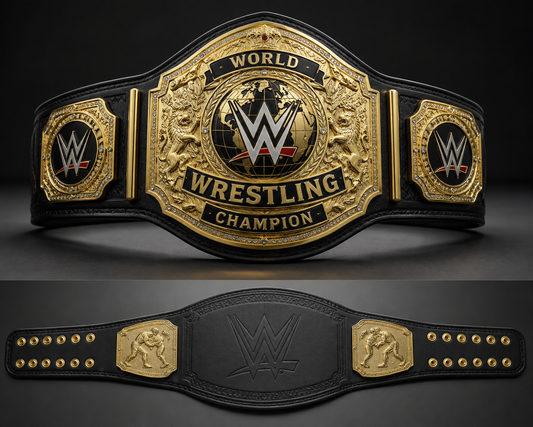 HACXX Sports Premium Wrestling Championship Belt – Professional-Style Gold & Black Champion Award Belt
