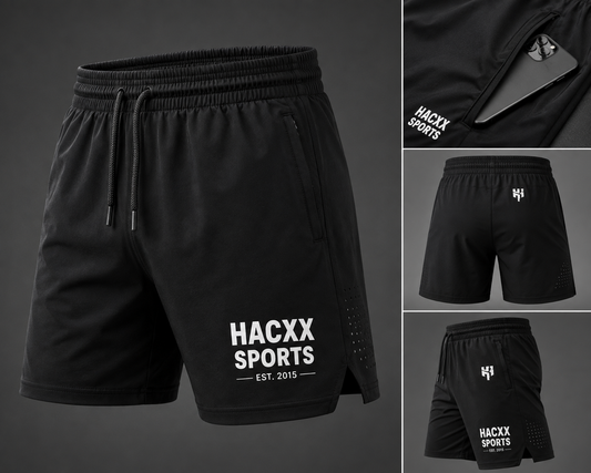 HACXX SPORTS Premium Gym Shorts – Lightweight Training, Running & Workout Athletic Shorts