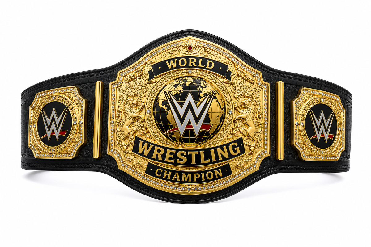HACXX Sports Premium Wrestling Championship Belt – Heavy Duty Gold & Black Champion Award Belt