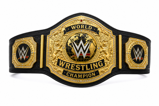 HACXX Sports Premium Wrestling Championship Belt – Heavy Duty Gold & Black Champion Award Belt